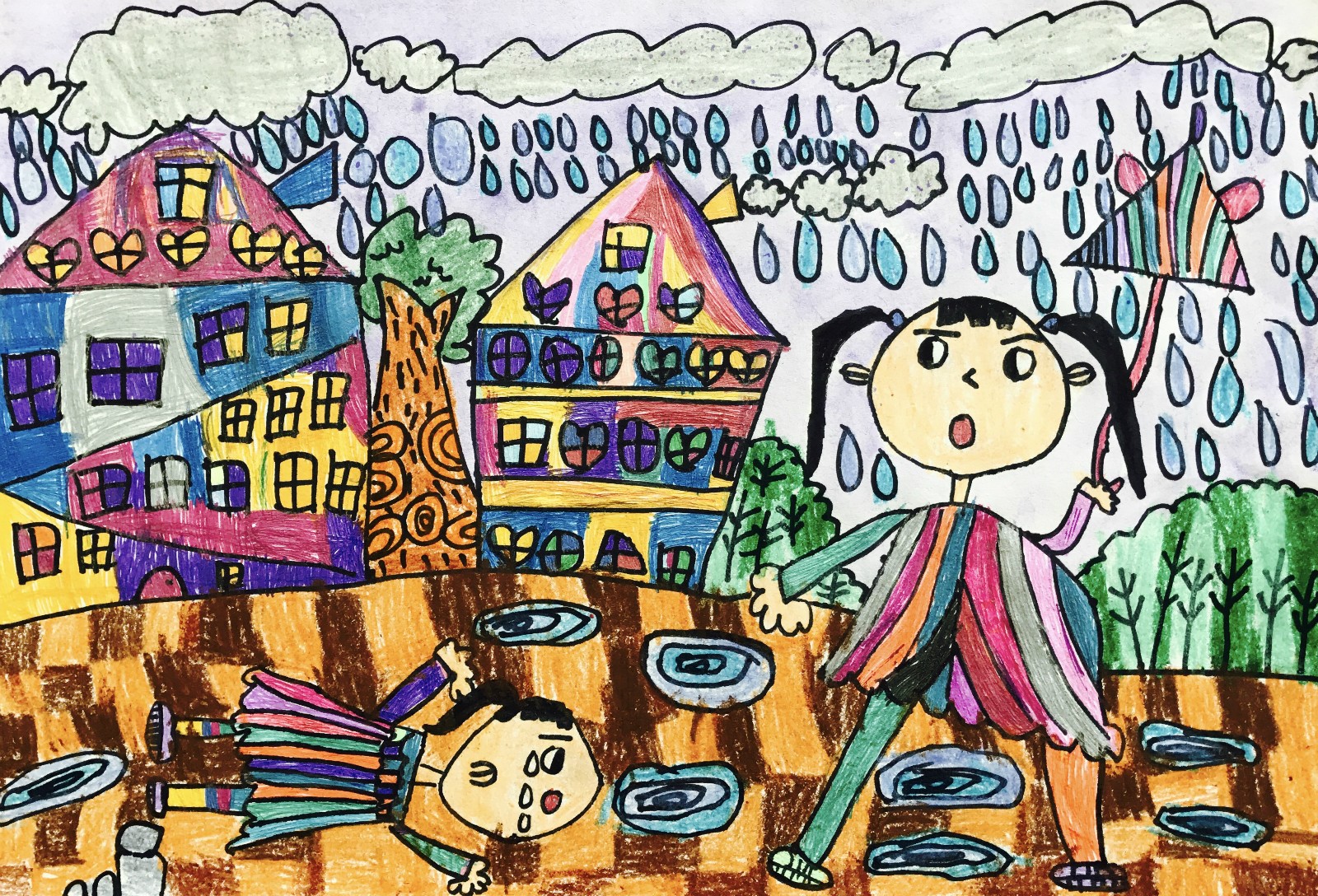 深圳儿童绘画大赛入围作品《记忆中的友好》
